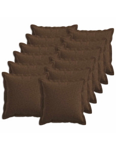 Federa 12 pcs HOUTEN Marrone 50 x 50 cm Lino