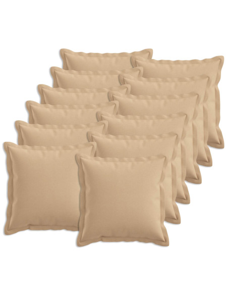 Federa 12 pcs HOUTEN Crema 50 x 50 cm Lino