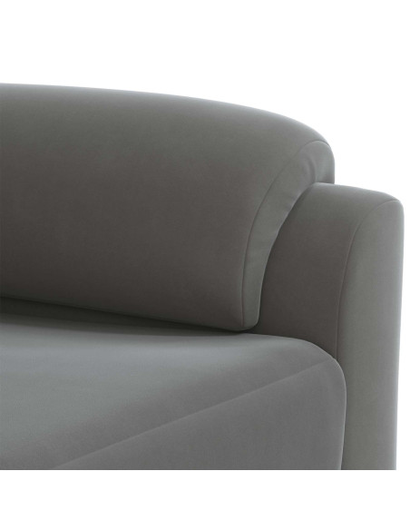 Set di divani 2 pcs Grigio Scuro Velluto