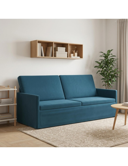 Divano a 3 posti Blu 190 x 81 x 82 cm Velluto (V)