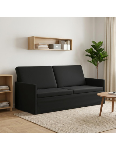 Divano a 3 posti Nero 190 x 81 x 82 cm Velluto (V)