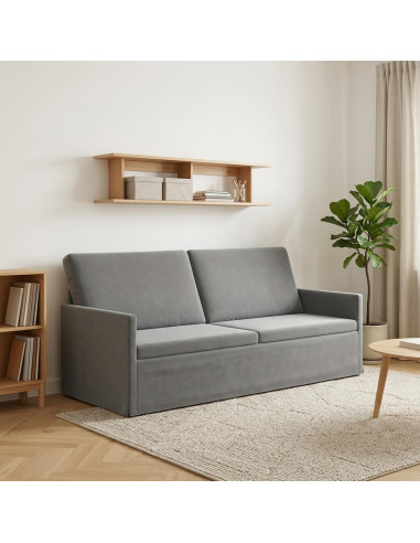 Divano a 3 posti Grigio Scuro 190 x 81 x 82 cm Velluto (V)