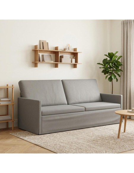 Divano a 3 posti Grigio Chiaro 190 x 81 x 82 cm Velluto (V)
