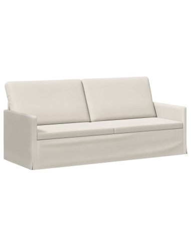 Divano a 3 posti Crema 190 x 81 x 82 cm Velluto (V)