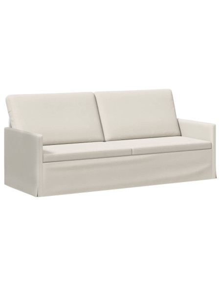 Divano a 3 posti Crema 190 x 81 x 82 cm Velluto (V)