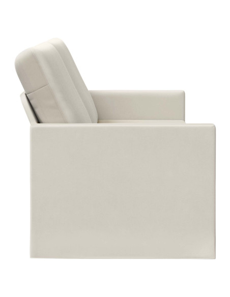 Divano a 3 posti Crema 190 x 81 x 82 cm Velluto (V)