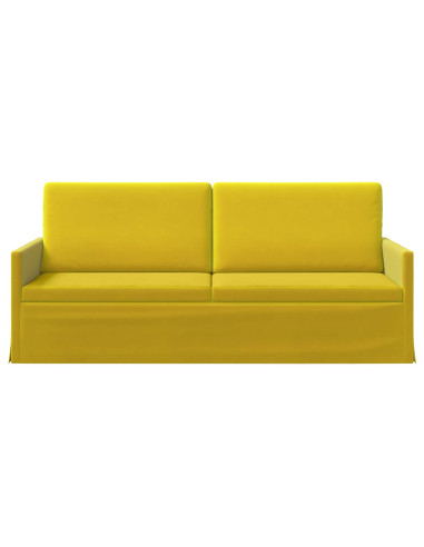 Divano a 3 posti Giallo 190 x 81 x 82 cm Velluto (V)