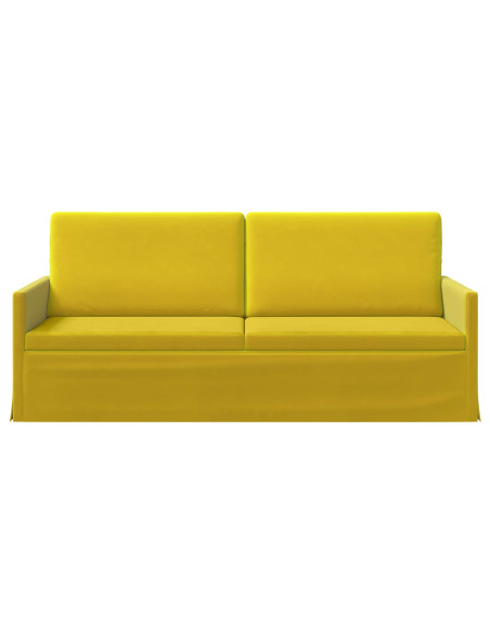 Divano a 3 posti Giallo 190 x 81 x 82 cm Velluto (V)