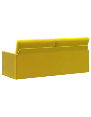 Divano a 3 posti Giallo 190 x 81 x 82 cm Velluto (V)