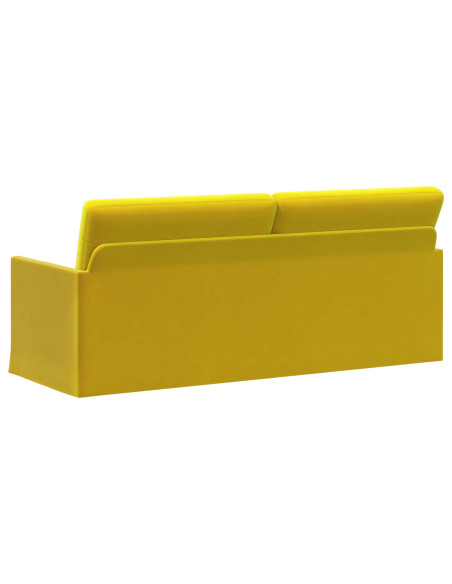 Divano a 3 posti Giallo 190 x 81 x 82 cm Velluto (V)