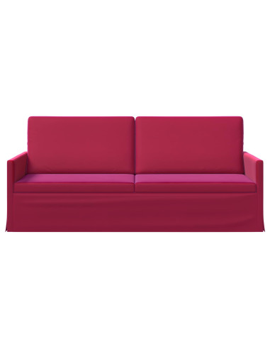 Divano a 3 posti Rosso Vino 190 x 81 x 82 cm Velluto (V)