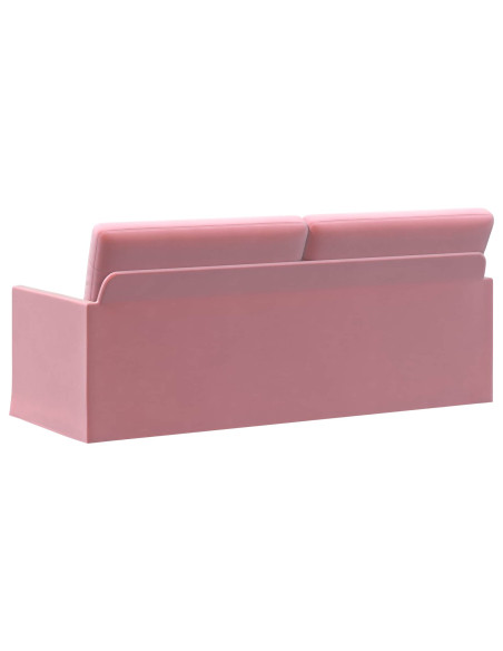Divano a 3 posti Rosa 190 x 81 x 82 cm Velluto (V)