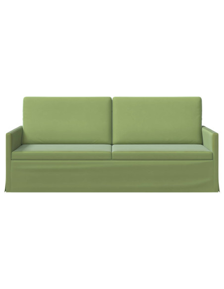 Divano a 3 posti Verde chiaro 190 x 81 x 82 cm Velluto (V)