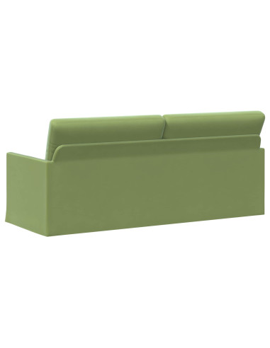Divano a 3 posti Verde chiaro 190 x 81 x 82 cm Velluto (V)