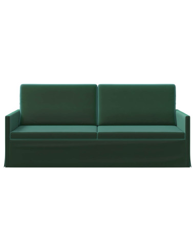 Divano a 3 posti Verde Scuro 190 x 81 x 82 cm Velluto (V)