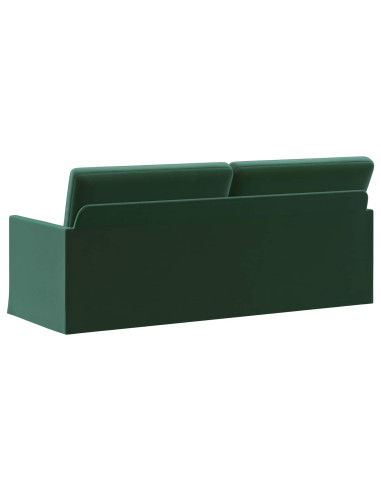 Divano a 3 posti Verde Scuro 190 x 81 x 82 cm Velluto (V)