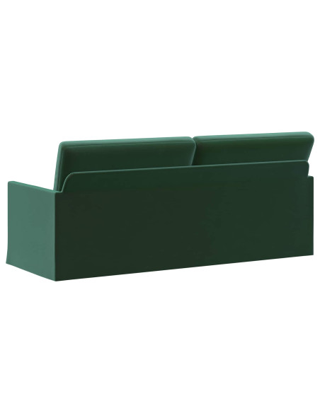 Divano a 3 posti Verde Scuro 190 x 81 x 82 cm Velluto (V)