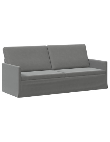Divano a 3 posti Grigio Scuro 190 x 81 x 82 cm Velluto (V)