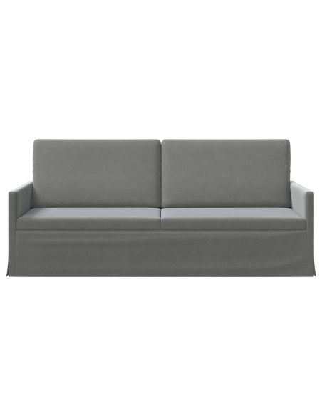 Divano a 3 posti Grigio Scuro 190 x 81 x 82 cm Velluto (V)