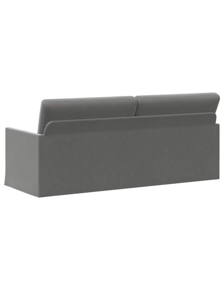 Divano a 3 posti Grigio Scuro 190 x 81 x 82 cm Velluto (V)