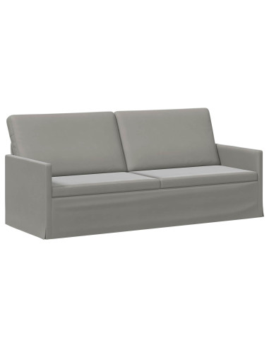Divano a 3 posti Grigio Chiaro 190 x 81 x 82 cm Velluto (V)