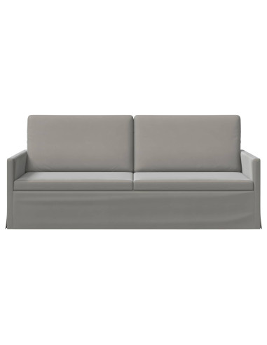 Divano a 3 posti Grigio Chiaro 190 x 81 x 82 cm Velluto (V)