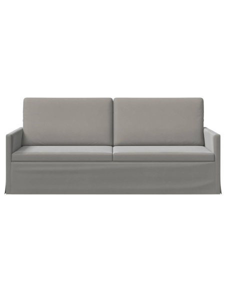 Divano a 3 posti Grigio Chiaro 190 x 81 x 82 cm Velluto (V)