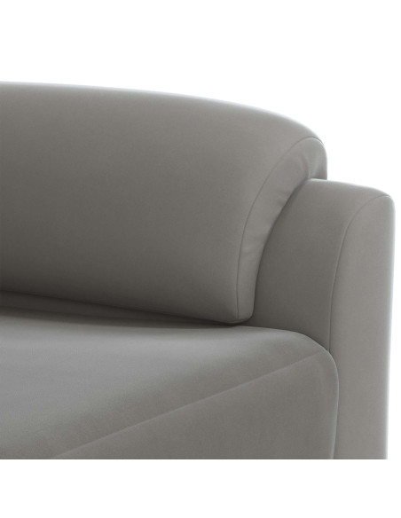 Set di divani 2 pcs Grigio Chiaro Velluto