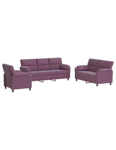 Set di divani 3 pcs Viola Velluto
