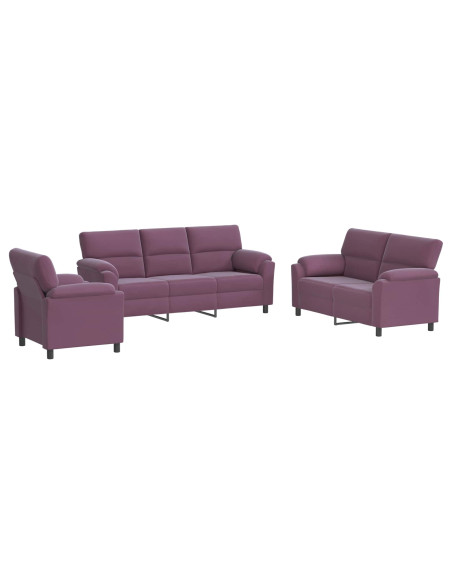 Set di divani 3 pcs Viola Velluto