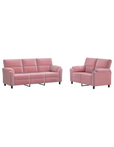 Set di divani 2 pcs Rosa Velluto 2