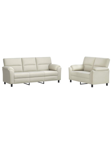 Set di divani 2 pcs Crema Velluto