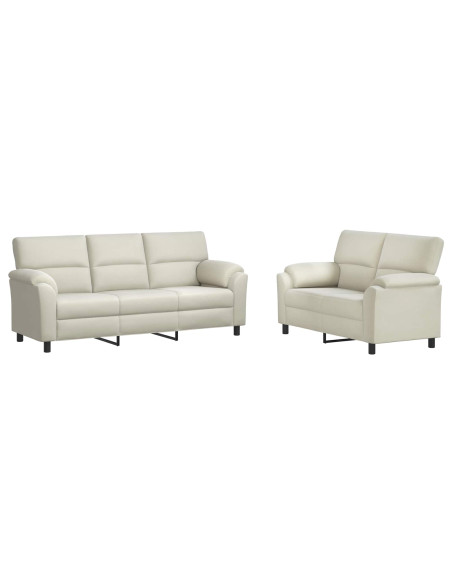 Set di divani 2 pcs Crema Velluto