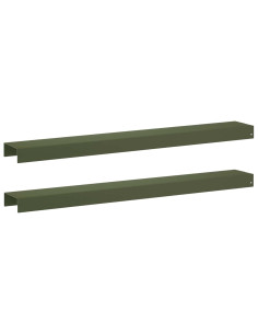 Profilo di copertura per giardino 2 pz 100 x 15 x 5 cm Acciaio 2