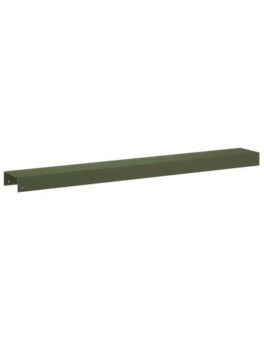 Profilo di copertura per giardino 2 pz 100 x 15 x 5 cm Acciaio