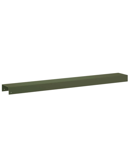 Profilo di copertura per giardino 2 pz 100 x 15 x 5 cm Acciaio