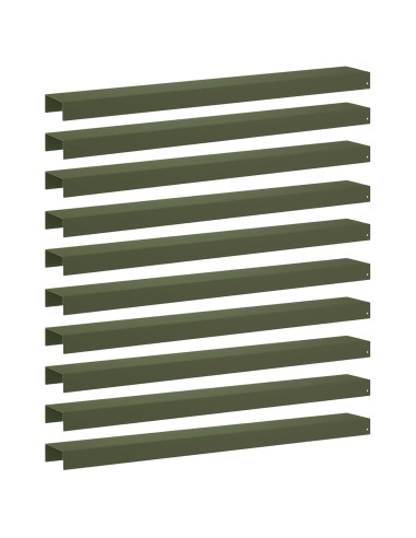 Profilo di copertura per giardino 10 pz 100 x 15 x 5 cm Acciaio