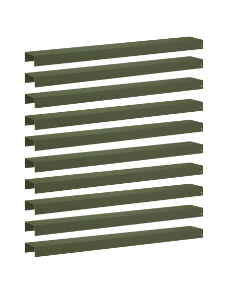 Profilo di copertura per giardino 10 pz 100 x 15 x 5 cm Acciaio