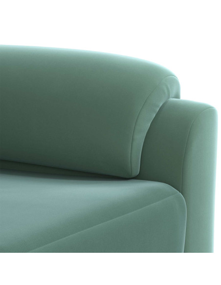Set di divani 2 pcs Verde Mare Velluto