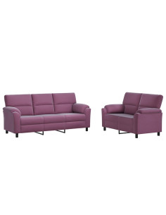 Set di divani 2 pcs Viola Velluto 2
