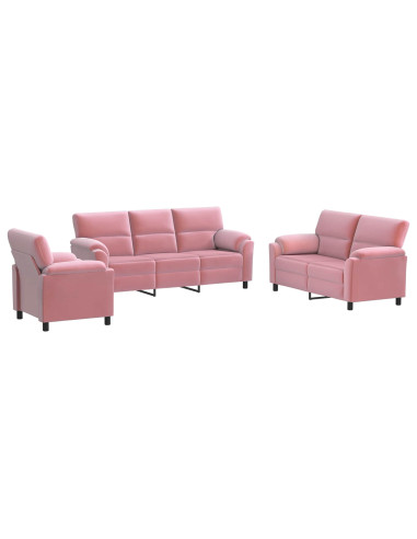 Set di divani 3 pcs Rosa Velluto