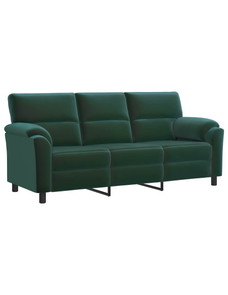 Set di divani 3 pcs Verde Scuro Velluto