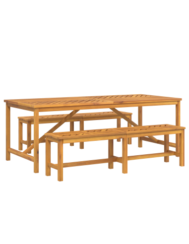 Set da Pranzo per Giardino 7 pz Marrone