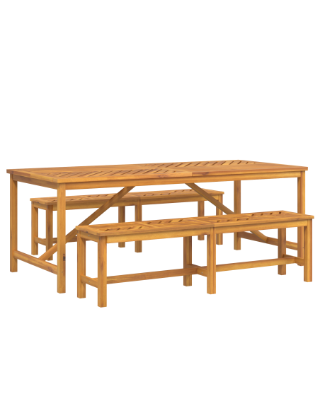 Set da Pranzo per Giardino 7 pz Marrone