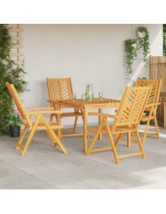 Set da Pranzo per Giardino 5 pz Marrone