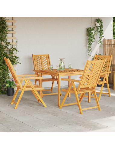 Set da Pranzo per Giardino 5 pz Marrone