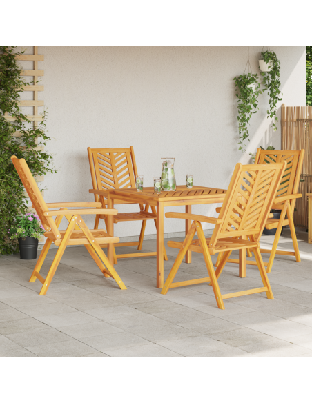 Set da Pranzo per Giardino 5 pz Marrone