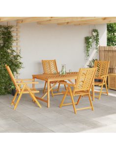 Set da Pranzo per Giardino 5 pz Marrone