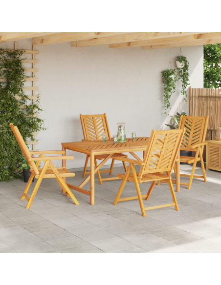 Set da Pranzo per Giardino 5 pz Marrone