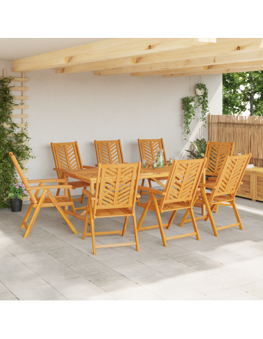 Set da Pranzo per Giardino 9 pz Marrone